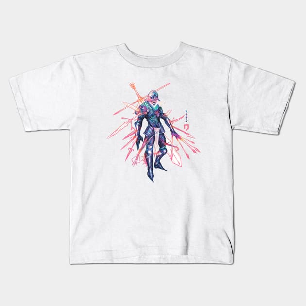 Swordslady Kids T-Shirt by OneDalatian